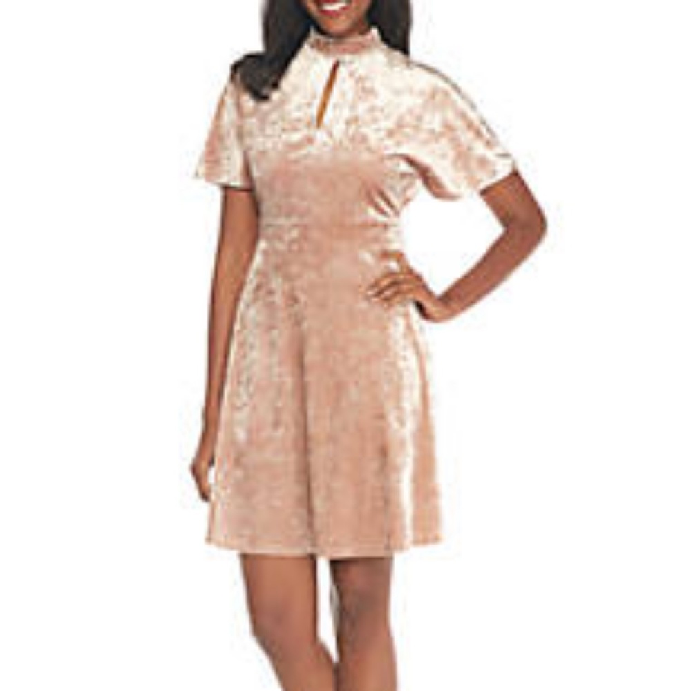 Grey & Gray velvet dress sz 8 rosegold NWT *D6
